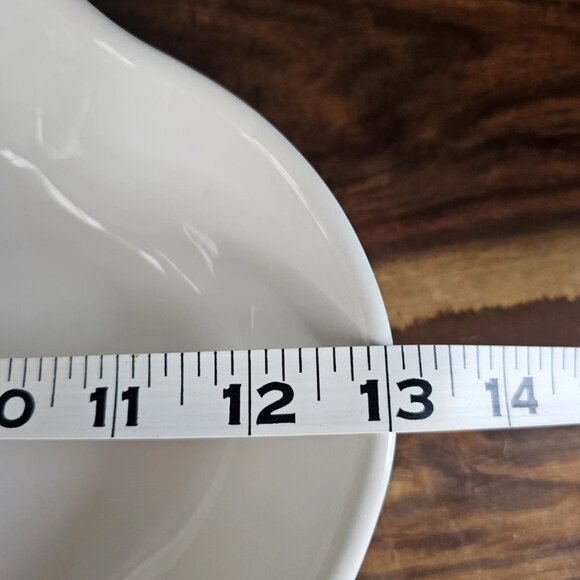 Over & Back White Unique Pasta Salad Fruit Oval Deep Serving Bowl 13" x 10" NEW - Picture 7 of 9